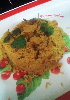 A picture of Tomato Pulao.