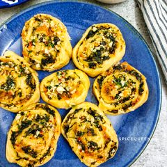 Spinach and Feta Rolls/ Buns A picture of Spinach and Feta Rolls/ Buns.