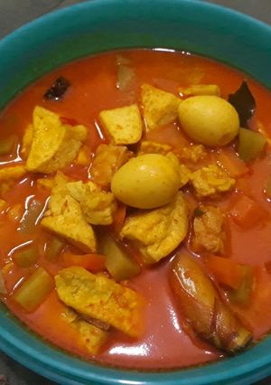 Foto resep Lodeh sayur campur tahu telur puyuh