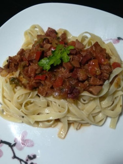 Foto de Talharim com Ragu de calabresa com bacon