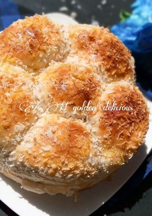 A picture of Homemade coconut bread.