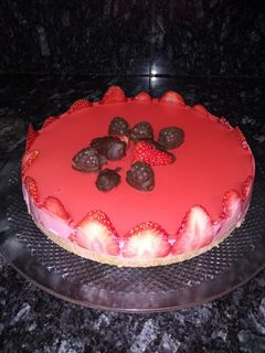 Una foto de Tarta mousse de fresas
