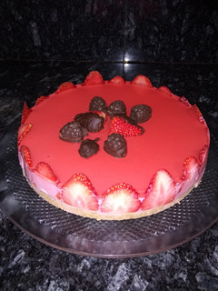 Una foto de Tarta mousse de fresas