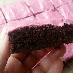 A picture of Vickys Beetroot & 'Nutella' Brownies, GF DF EF SF NF.