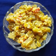 A picture of Snakegourd/Podalangha Kootu.