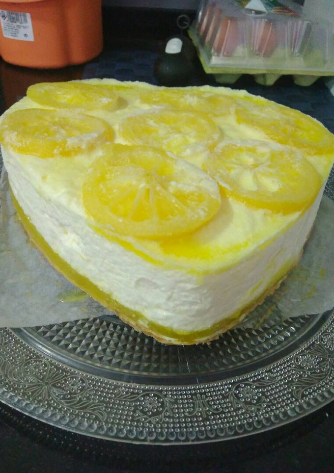 Una foto de Tarta de mousse de limón