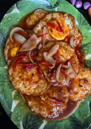 Foto resep Telur ceplok saos asam manis