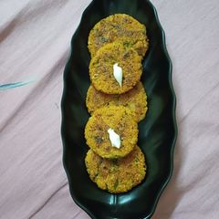 A picture of Leftover daliya cutlets.