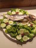 La freschissima insalata di lattuga cetrioli km zero e sarde salate e spigola 👩‍🍳🏡🎵❤️🦁