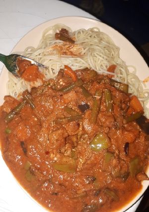 A picture of Vegetable biryani.