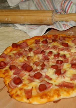 Una foto de Pizza casera