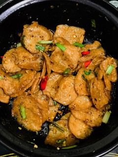 Hình của món Sườn non chay kho tiêu.