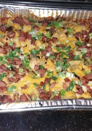 A picture of Potato and Chicken Bake.