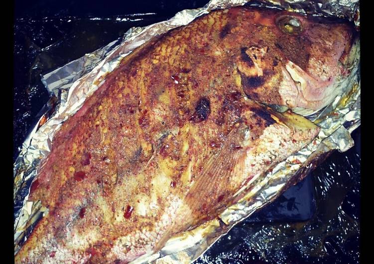 Easiest Way to Make Homemade Whole red Snapper BBQ