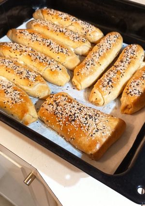 Φωτογραφία της συνταγής Τυροπιτάκια κουρού με φέτα, γκούντα και τυρί Φιλαδέλφεια