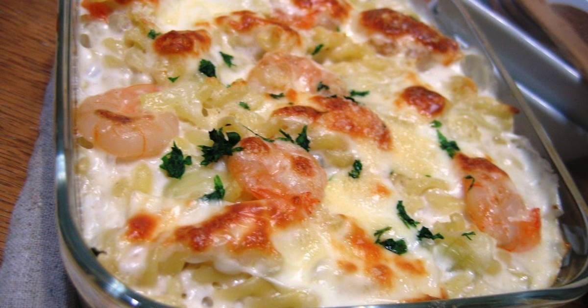 Creamy Shrimp au Gratin Made In One Frying Pan Recipe by cookpad.japan