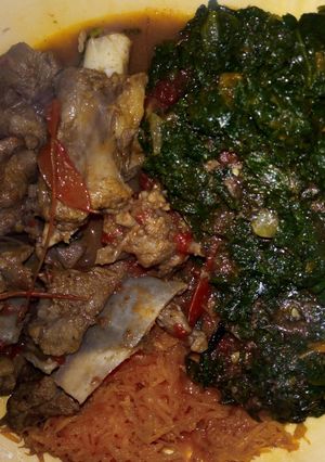A picture of Beef stew with kienyeji #weeklyjikonichallenge.