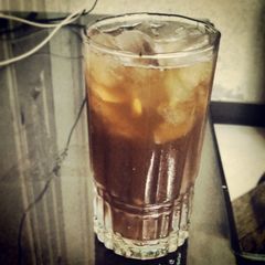 A picture of Portuguese Mazagran - Coffee Lemonade.