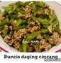 Langkah Gampang Menyiapkan Resep  Buncis cah daging cincang yang Bikin Ngiler, Enak Banget