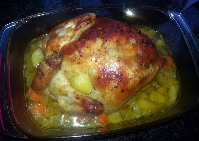 very simple roasted chicken