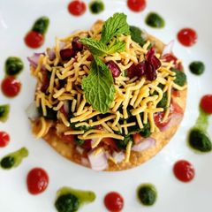 A picture of Dal pakwan chaat.