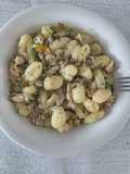 Gnocchi cu ciuperci și piept de pui