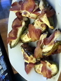 A picture of bacon wrapped jalapeno poppers.