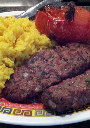A picture of beef kafta.
