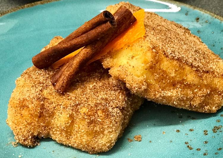 Leche frita con un toque de naranja 🍊