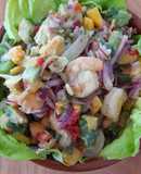 Ceviche de camarón con mango