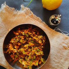 A picture of Green Chilli Green Garlic Instant Pickle.