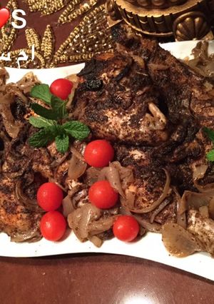 صورة لوصفة دجاج مشوي بالسماق والبصل