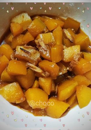 Foto resep Tumis labu kuning jahe kecap manis