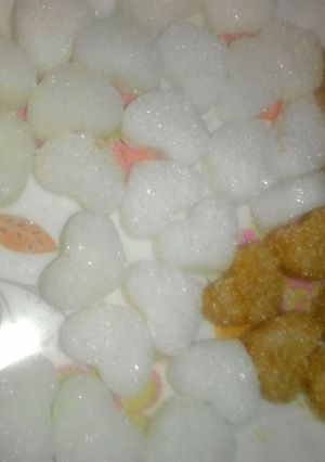 صورة لوصفة سكر على شكل قلوب صنع منزلي 😋😋😋