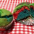 Rainbow butter cupcakes