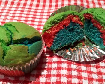 Best Recipe Rainbow butter cupcakes Very Delicious