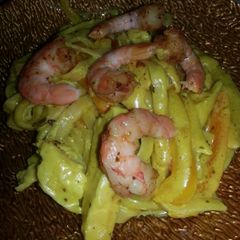 A picture of Easy Jerk Chicken, Shrimp and Pasta.