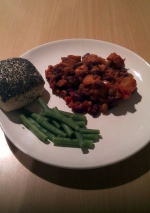 A picture of Sausage And Bean Casserole.
