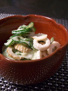 A picture of Chikuwa Tossed in Wasabi and Mayo.