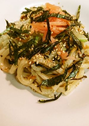 A picture of Shio Yaki Udon (Salt-Flavored Stir-Fried Udon).