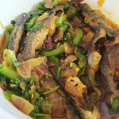 Tangra fish with capsicum A picture of Tangra fish with capsicum.