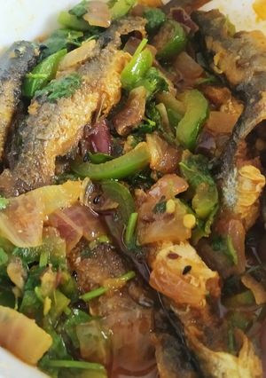 A picture of Tangra fish with capsicum.