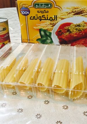 صورة لوصفة مكرونة اسطوانية محشية