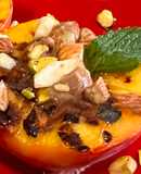 Grilled sweet peaches