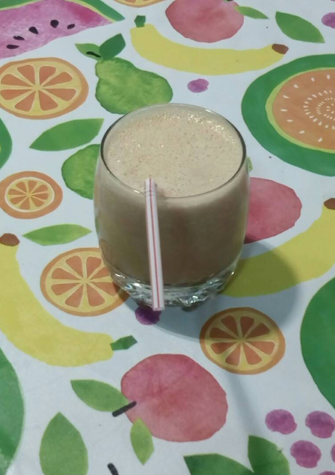 Una foto de Batido de melón cantalupo con leche de almendra