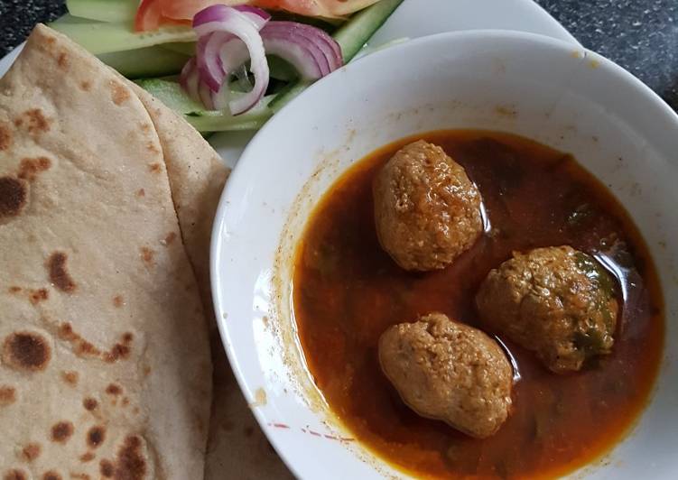 Recipe of Favorite Lamb meat balls with grevy#eid k pakwan