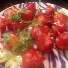 A picture of Sunshine's Bacon Wrapped Pineapple N Sauce.