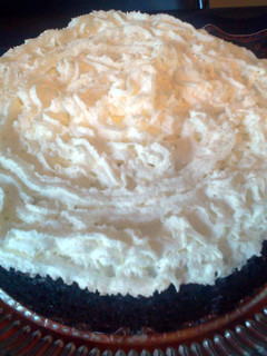 A picture of Dark Chocolate Tres Leche Cake.
