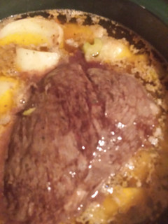 A picture of Crock pot pot roast.