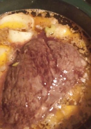 A picture of Crock pot pot roast.